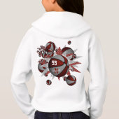 équipe de maroon gris couleurs filles basket étoil (Dos)