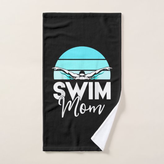 Équipe de natation maman Mor école natation Rencon (Serviette à main)