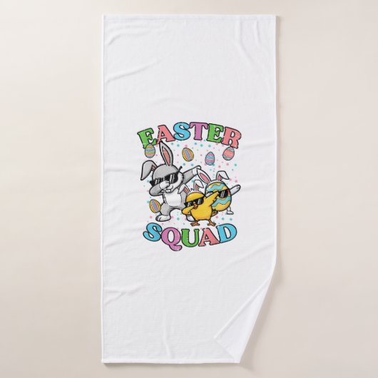 Équipe de Pâques Lapin Œuf Poussin Dab Équipage Co (Serviette de bain)