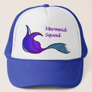 Équipe de sirène avec casquette à queue violet et