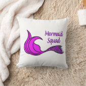Équipe de sirène avec coussin décoratif à queue de (Couverture)