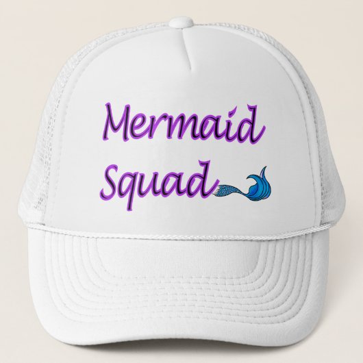 Équipe de sirène avec queue bleue sur casquette de (Devant)