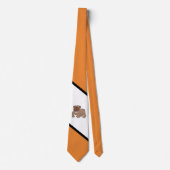 Équipe de sport Bouledogues orange cravate blanche (Devant)
