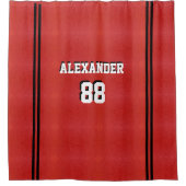 Équipe de sport de basket-ball rideau de douche pe (Devant)