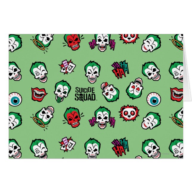 Équipe de suicide | Joker Emoji Motif (Devant horizontal)