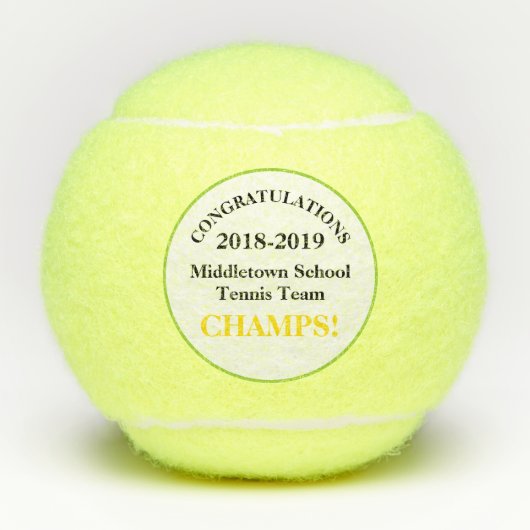 Équipe de tennis de Keepsaké balles de tennis (Devant)