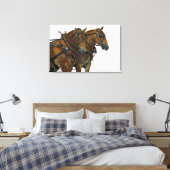 Équipe de trait de cheval belge sur toile tendue (Insitu(Chambre))