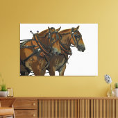 Équipe de trait de cheval belge sur toile tendue (Insitu(Salon))