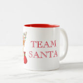 Équipe de vacances Père Noël Coffee Mug (Devant droit)