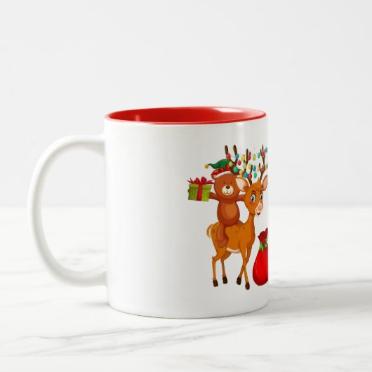 Équipe de vacances Père Noël Coffee Mug (Gauche)