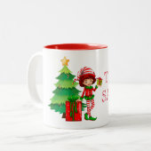 Équipe de vacances Père Noël Coffee Mug (Devant gauche)