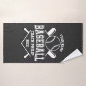 Équipe d'entraîneurs de baseball Maman joueur équi (Serviette de bain)