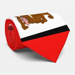 Équipe des Bulldogs de sport Rouge blanc cravate
