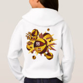 équipe d'or maroon couleurs filles basket étoiles (Dos)