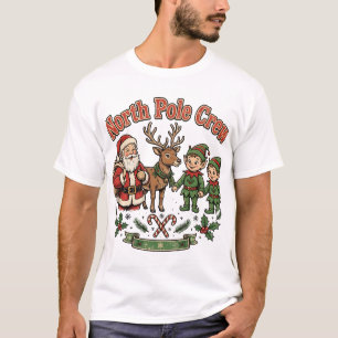 Équipe du Pôle Nord : T-shirt de Noël assorti pour