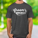 Équipe Groom Coutume Mariage Bachelor Party Sport<br><div class="desc">Le t-shirt parfait pour tous vos groomsmen,  l'équipe de Groom et la soirée de baccalauréat. Personnalisez avec votre propre texte - ajoutez une date,  un nom,  un emplacement de partie,  etc (ou supprimez). Changez facilement la couleur du t-shirt.</div>