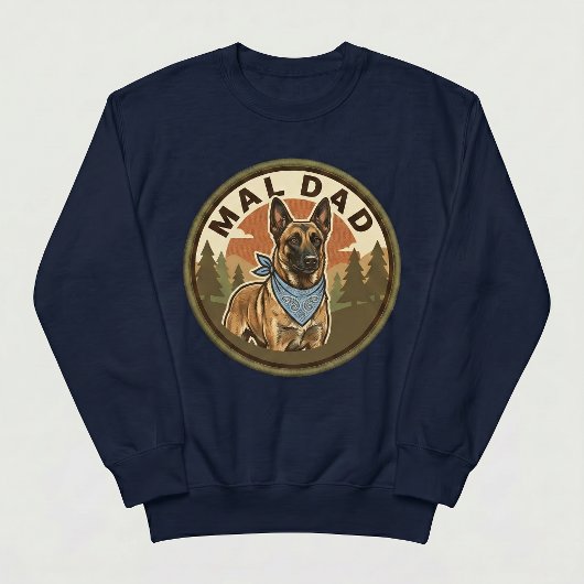 Équipe Mal Dad Sweatshirt Col Rond Malinois Belge