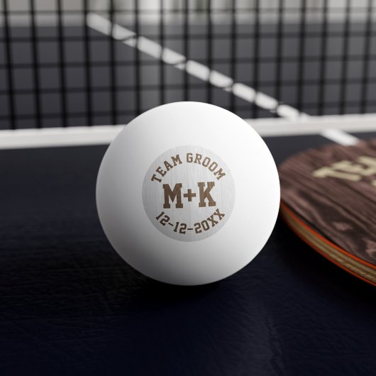 Équipe Marié Mariage Balle de Ping Pong