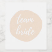 Équipe Mariée - Hen Do/Bachelorette Étiquette du v (Étiquettes simples)