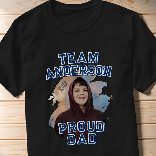 Équipe [Nom de Famille] Papa Fier T-Shirt pour la 