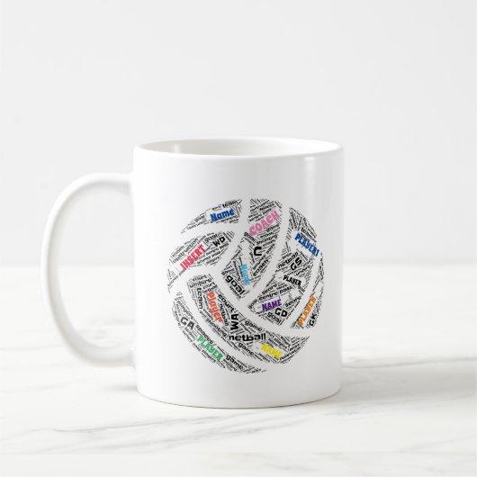 Équipe personnalisée de Netball Mug (Gauche)