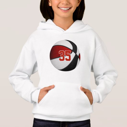 équipe rouge noir couleurs jersey numéro de basket (Devant)