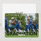 Équipe Sport Photo Graduation Party Invitation (Devant / Derrière)