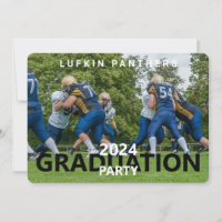Équipe Sport Photo Graduation Party Invitation