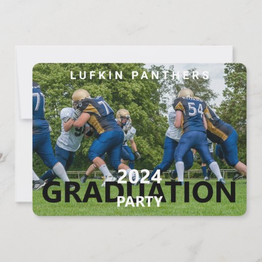 Équipe Sport Photo Graduation Party Invitation (Devant)