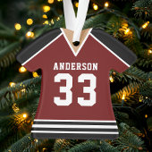 Équipe sportive de hockey Jersey Uniforme Maroon e