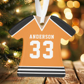 Équipe sportive de hockey Jersey Uniforme orange e