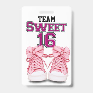 Équipe Sweet 16 Badge - Voir verso