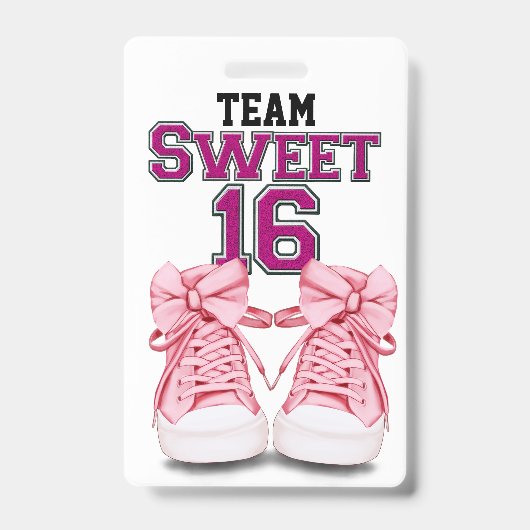 Équipe Sweet 16 Badge - Voir verso (Avant)