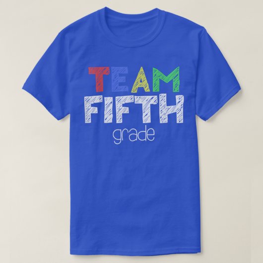 Équipe T-shirt 5e année Retour à l'école (Design devant)