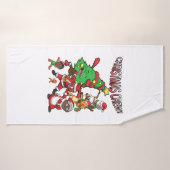 Équipement de Noël Dabbing Père Noël Africain-Amér (Serviette de bain)