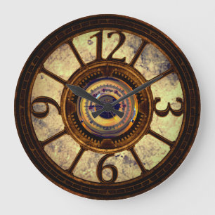 Équipements en vapeur - Cuivre - Horloge ronde