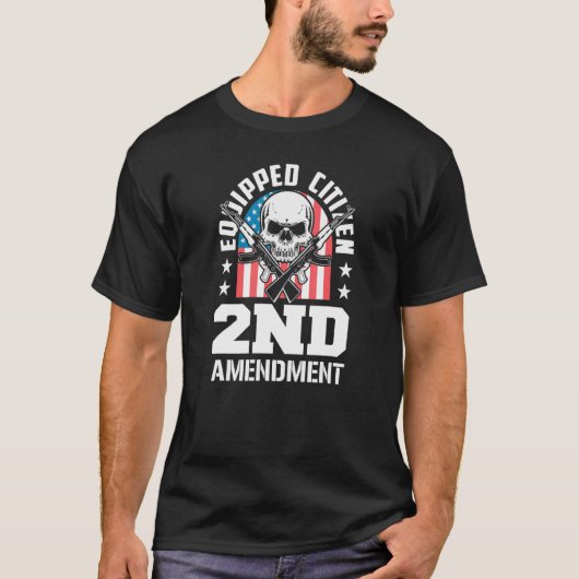 Equipped Citizen 2e wijziging Pro Pistool Pro USA T-shirt (Voorkant)