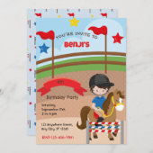 Équitation Anniversaire Fête Invitation (Devant / Derrière)