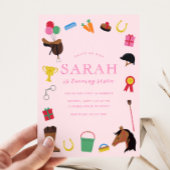 Équitation Anniversaire Invitation de la fête