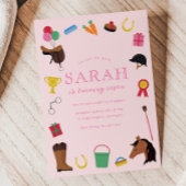 Équitation Anniversaire Invitation de la fête