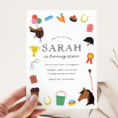 Équitation Anniversaire Invitation de la fête