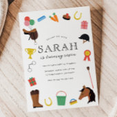 Équitation Anniversaire Invitation de la fête