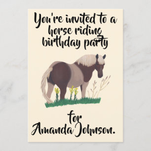 Équitation Anniversaire Invitations de fête