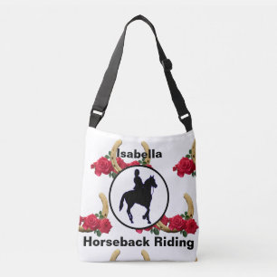 Équitation Cheval Chaussure Fleur Crossbody Sac