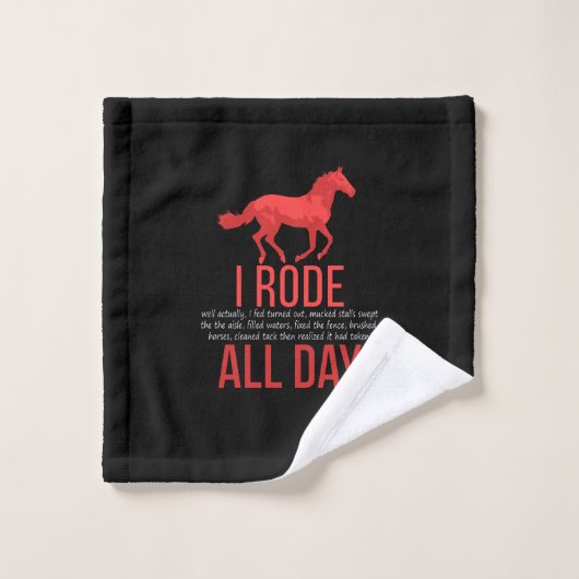 Équitation - Cheval Ride Cadeau (Gant de toilette)