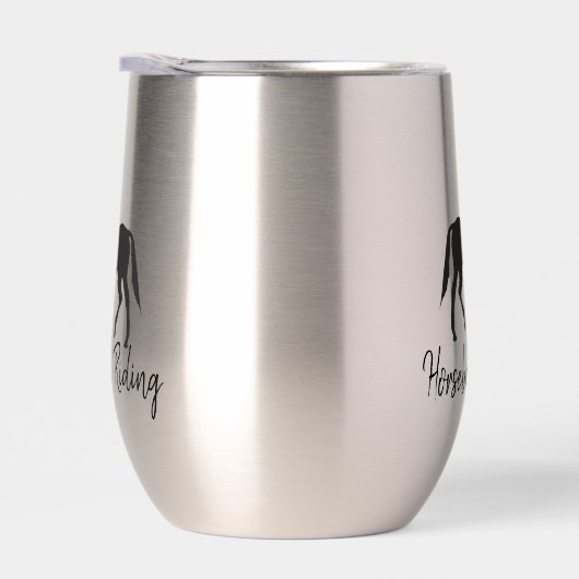 Équitation Design Conception Vin Thermal Tumbler (Droite)