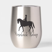 Équitation Design Conception Vin Thermal Tumbler (Arrière)
