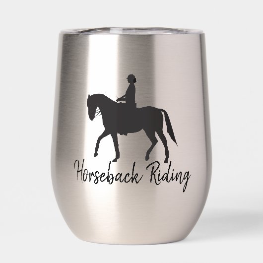 Équitation Design Conception Vin Thermal Tumbler (Arrière)