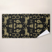 Équitation Or (Serviette de bain)