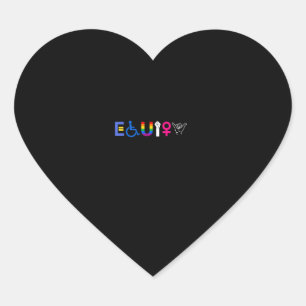 _EQUITY_ Gelijke rechten LGBTQ Bondgenoot Eenheid  Hart Sticker